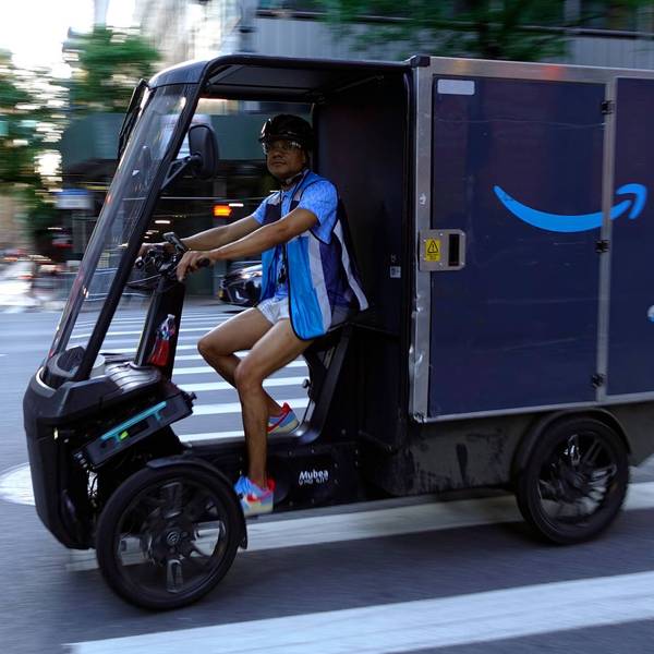 Amazon E-Assisted Delivery Vehicle in New York City