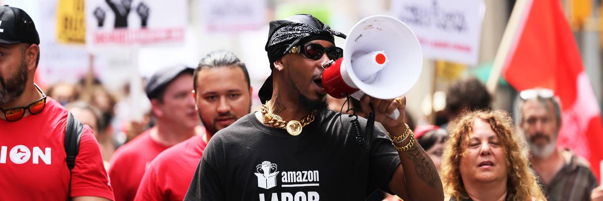 Amazon Labor Union president Chris Smalls