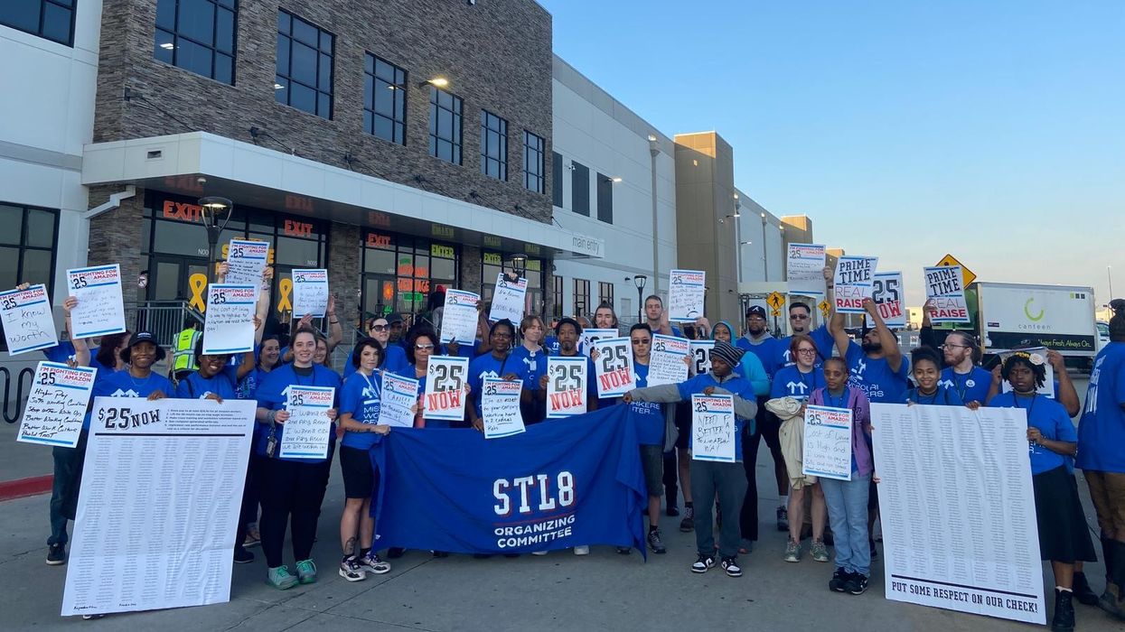 Amazon workers demand $25 an hour