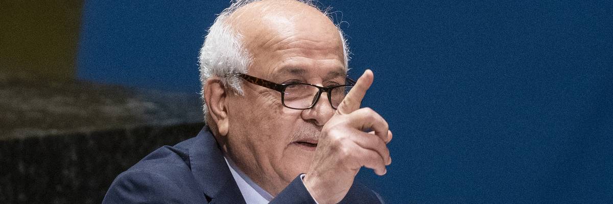 Ambassador of the Permanent Observer Mission of the State of Palestine to the United Nations Riyad H. Mansour.