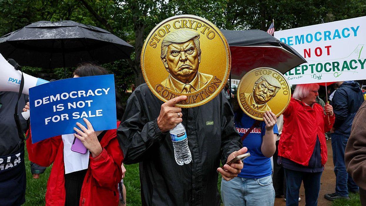 "America is Not for Sale" Rally Against Trump's Crypto Dealings