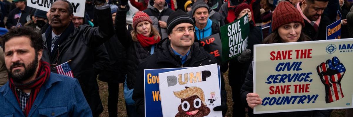 American Federation Of Government Employees Rally To Save The Civil Service