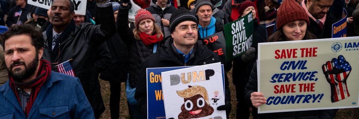 American Federation Of Government Employees Rally To Save The Civil Service