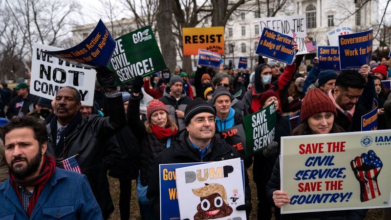 American Federation Of Government Employees Rally To Save The Civil Service
