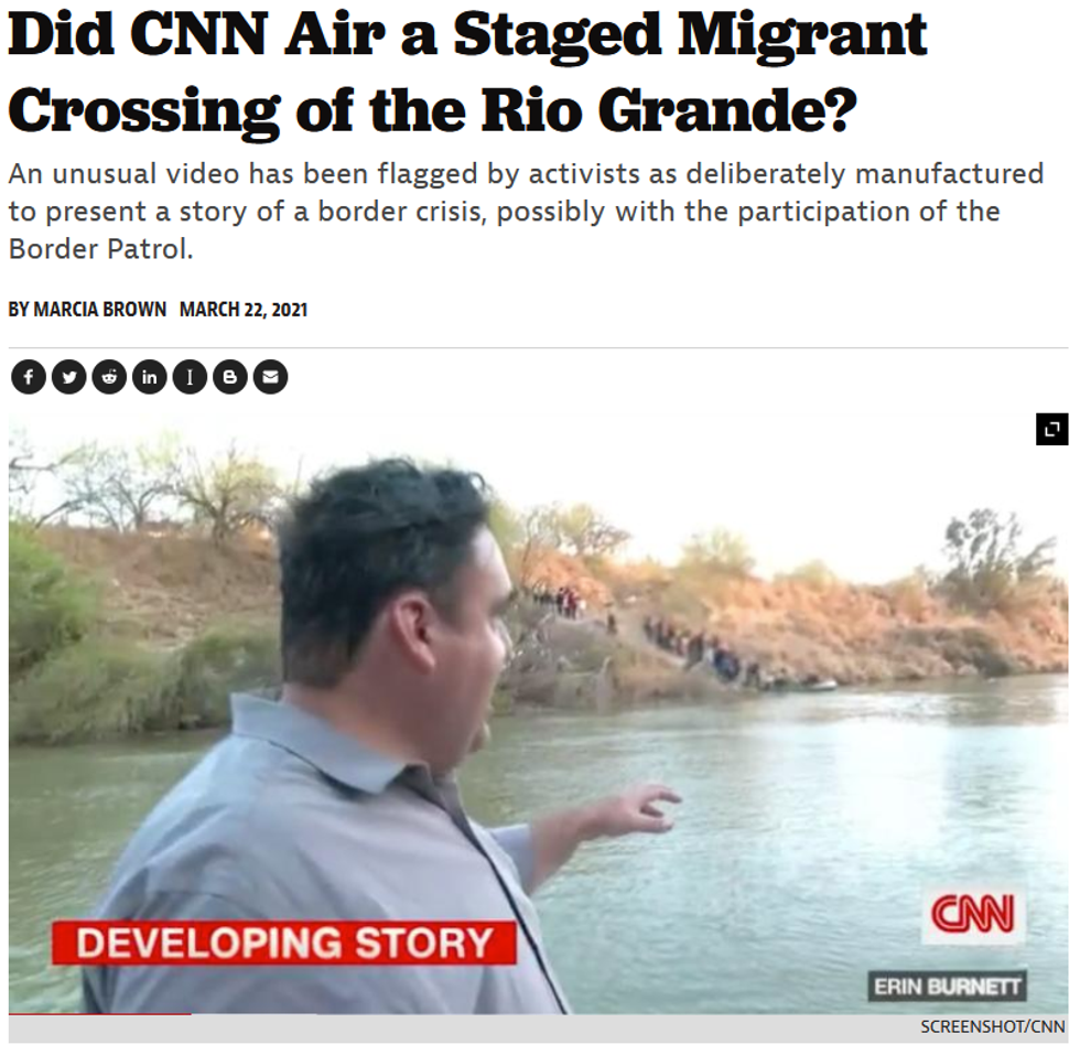 American Prospect: Did CNN Air a Staged Migrant Crossing of the Rio Grande?