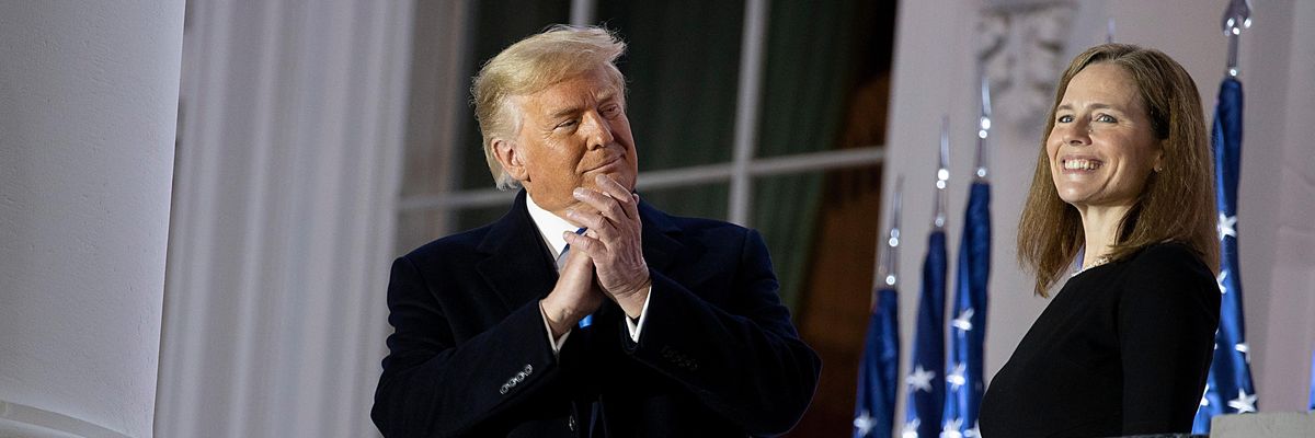 Amy Coney Barrett with Donald Trump