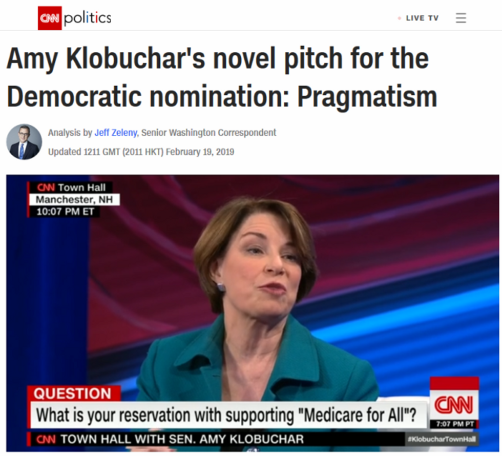 Amy Klobuchar (CNN, 2/18/19) explains her