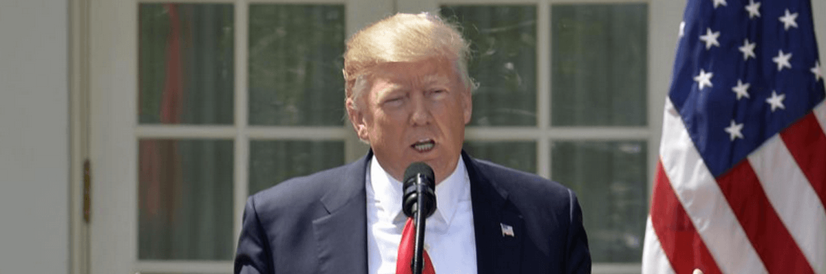 'Destructive Fossil Fuel Puppet' Trump Ditches Climate Deal with Fact-Free Speech