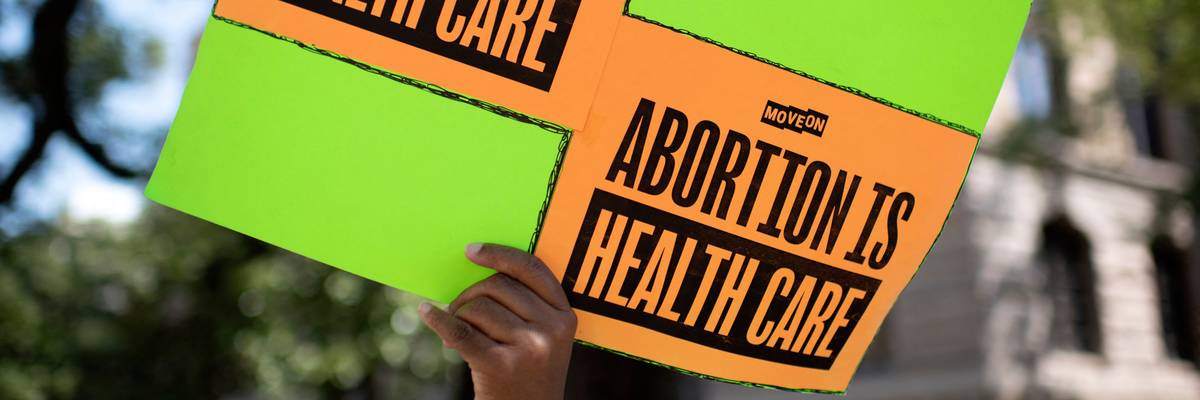 An abortion rights demonstrator