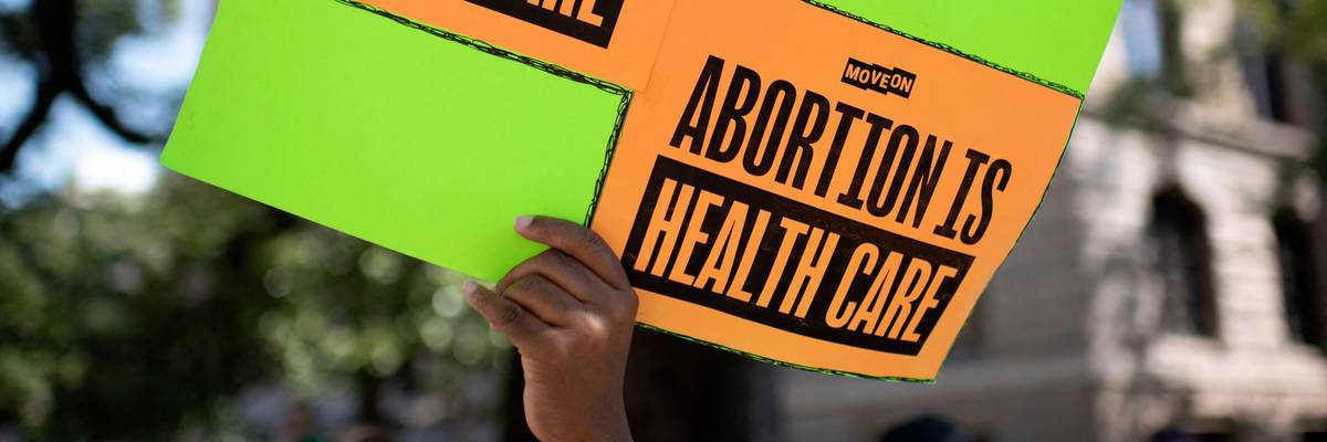 An abortion rights demonstrator