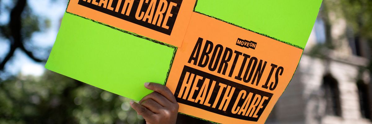 An abortion rights demonstrator