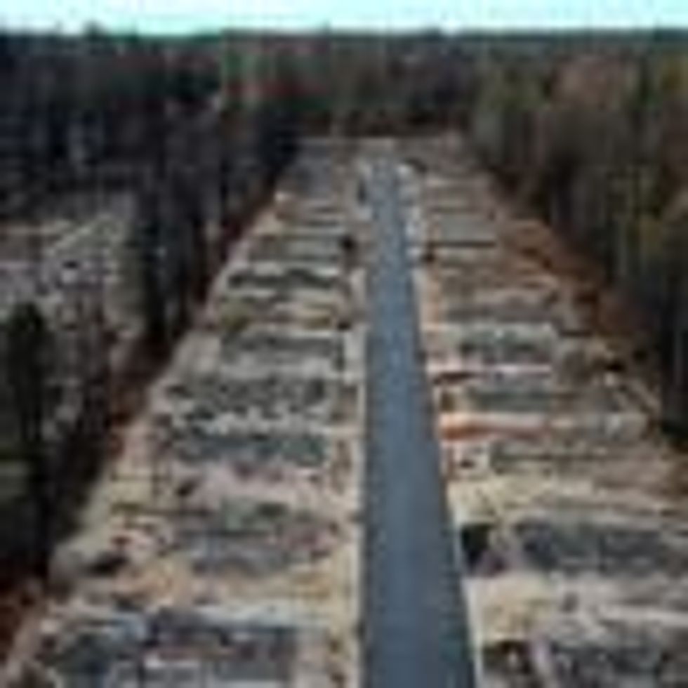 An aerial view of homes destroyed by the Camp Fire on February 11, 2019 in Paradise, California. (Photo: Justin Sullivan/Getty Images)