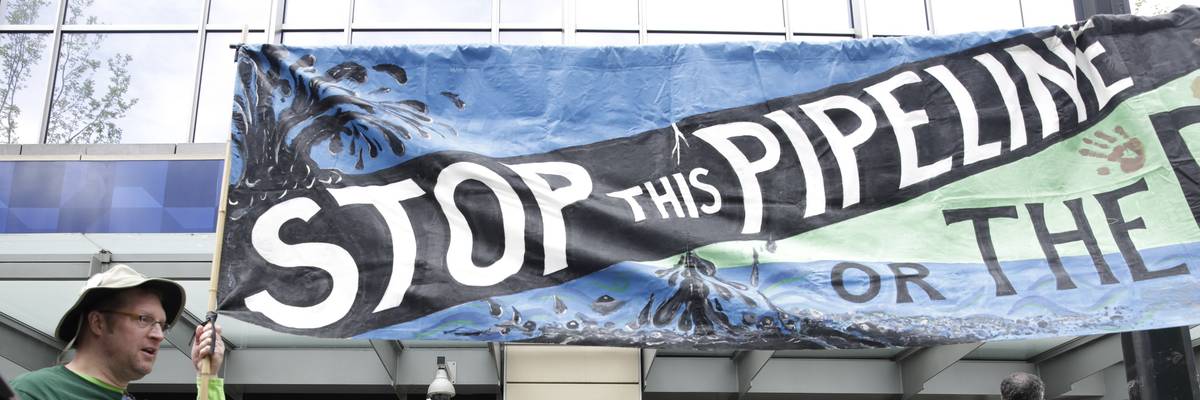 An anti-pipeline protest
