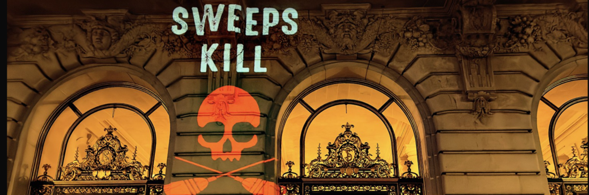 An anti-sweeps protest in San Francisco.