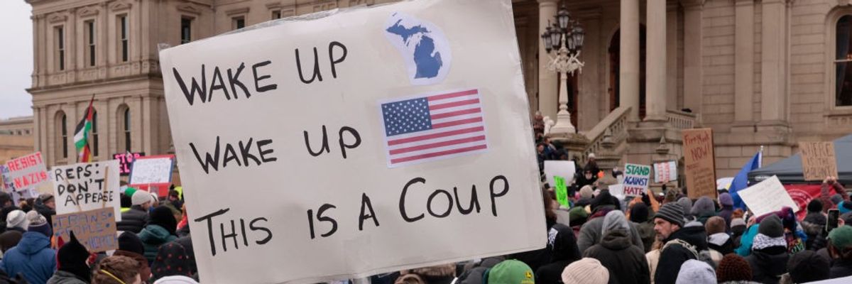 An anti-Trump protest.