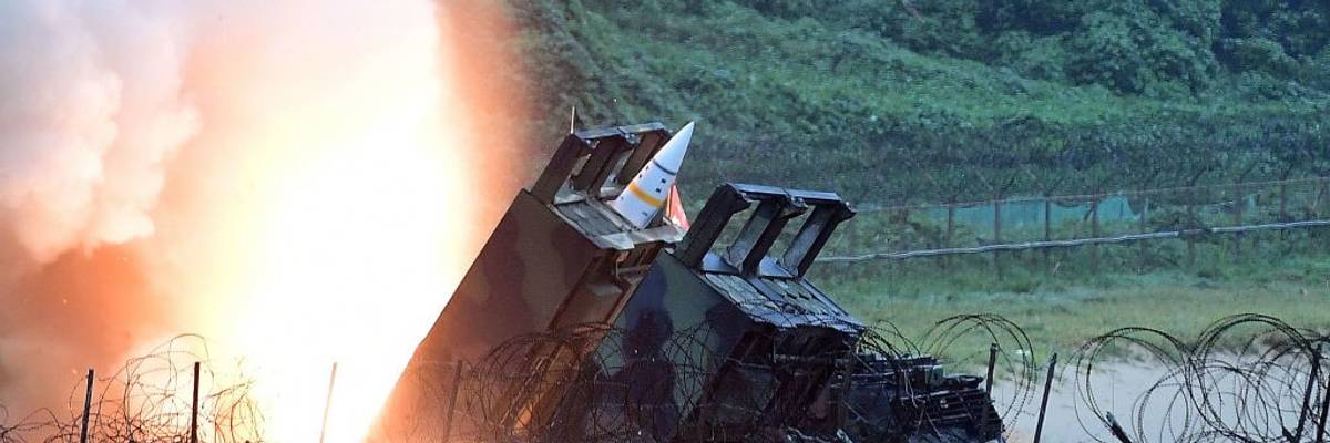 An ATACMS missile battery is put through its paces