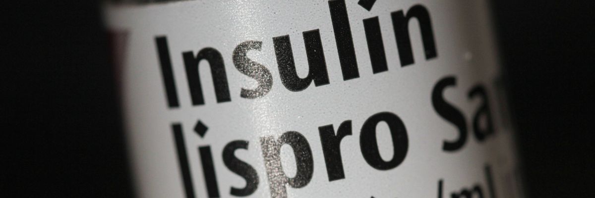 An empty bottle of Insulin lispro