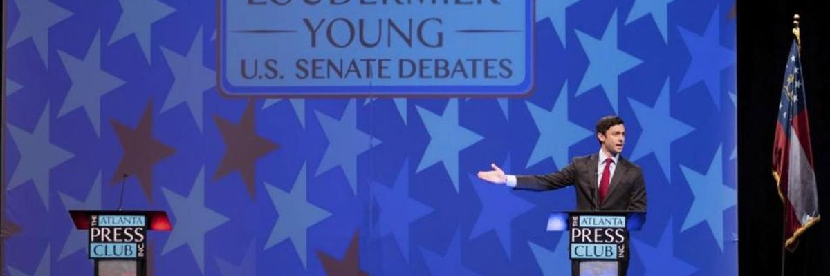 'Perdue Pleaded the Fifth': Ossoff Debates Empty Podium as GOP Senator No-Shows Amid Scrutiny Over Stock Trades