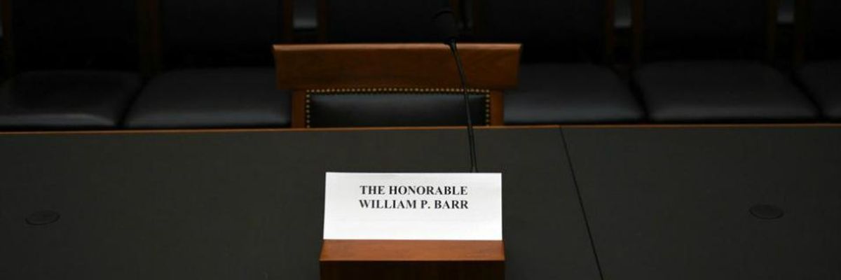 'Send Him to Jail': Calls to Arrest Barr for Contempt After AG Refuses to Show Up for House Hearing