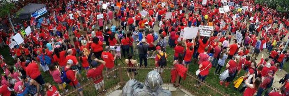 'Largest Act of Organized Teacher Political Action in State History' as North Carolina Joins National Wave
