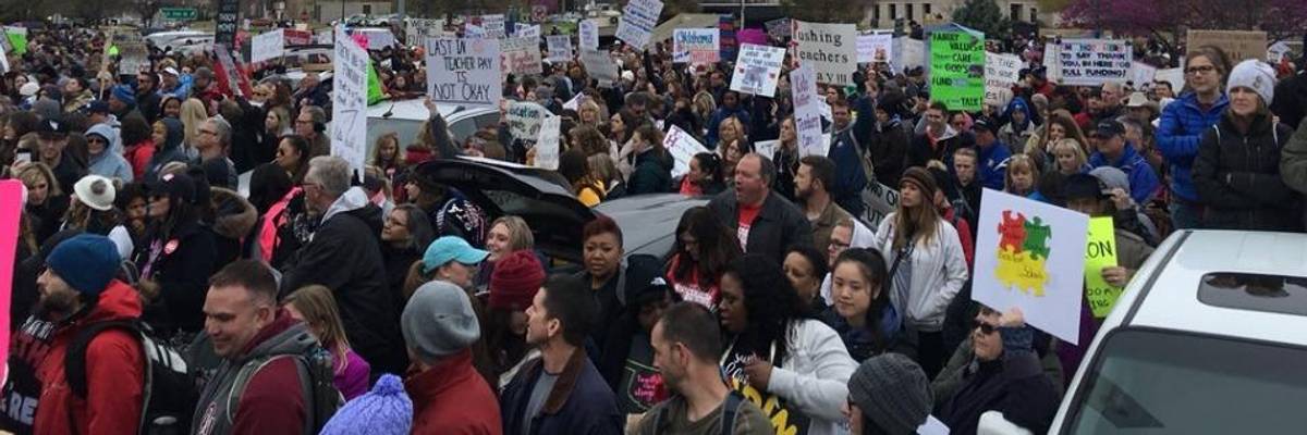 Joining Nationwide Teacher Rebellion, Tens of Thousands Rally for Education in Oklahoma