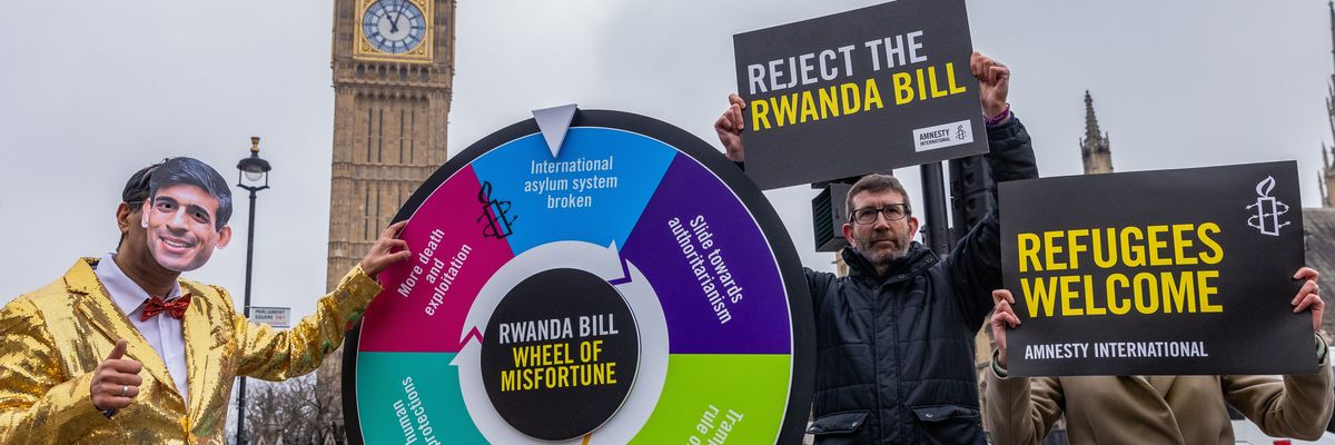 an event staged by Amnesty International UK to highlight the serious adverse consequences of the government's Safety of Rwanda bill