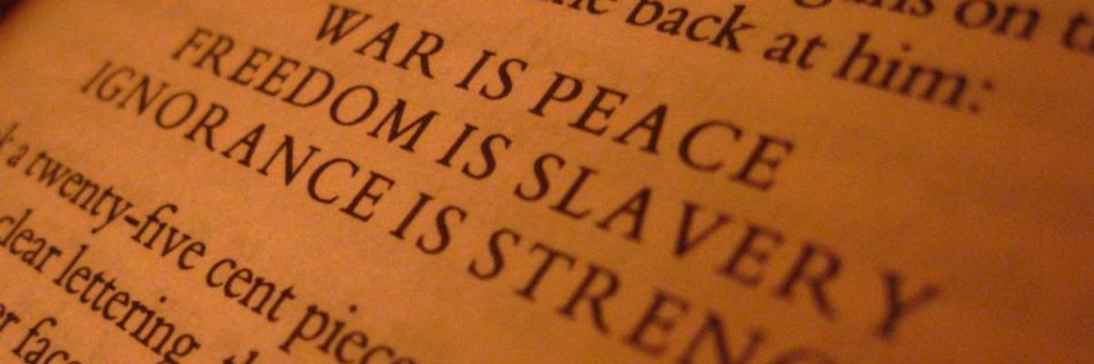 Trump Resorts to 'Pure 1984 Totalitarian Gaslighting,' Telling Supporters to Ignore News Coverage of His Policies