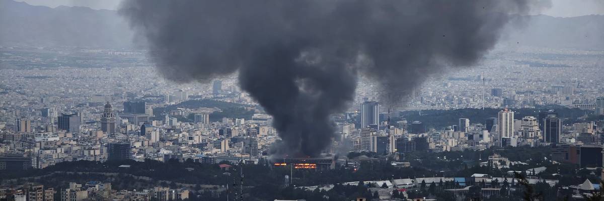 An explosion in Tehran.