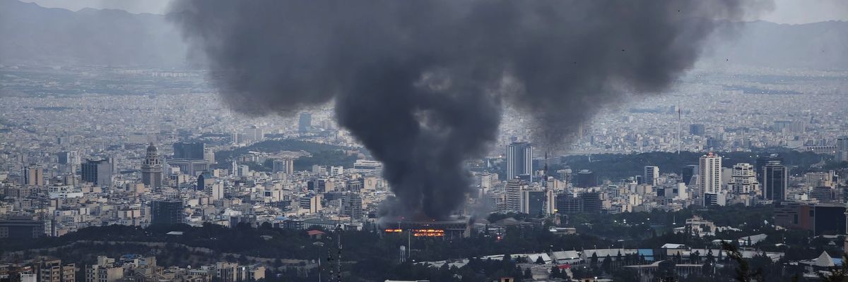 An explosion in Tehran.