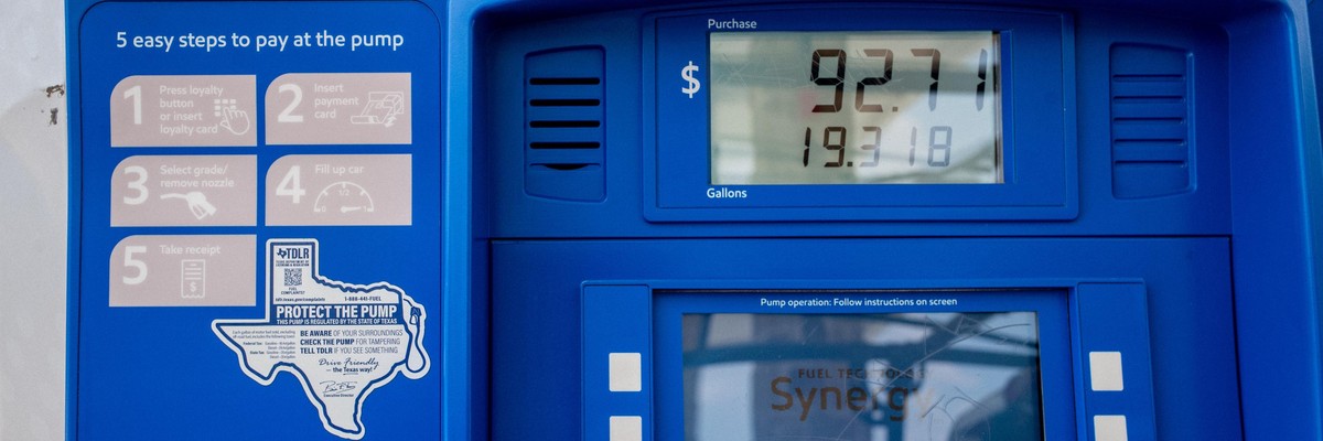 An ExxonMobil pump is seen in Houston