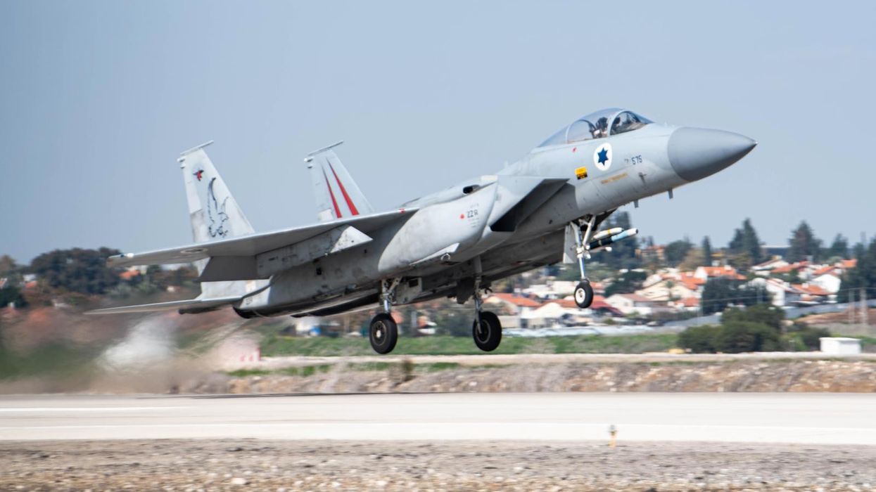 An IDF warplane takes off