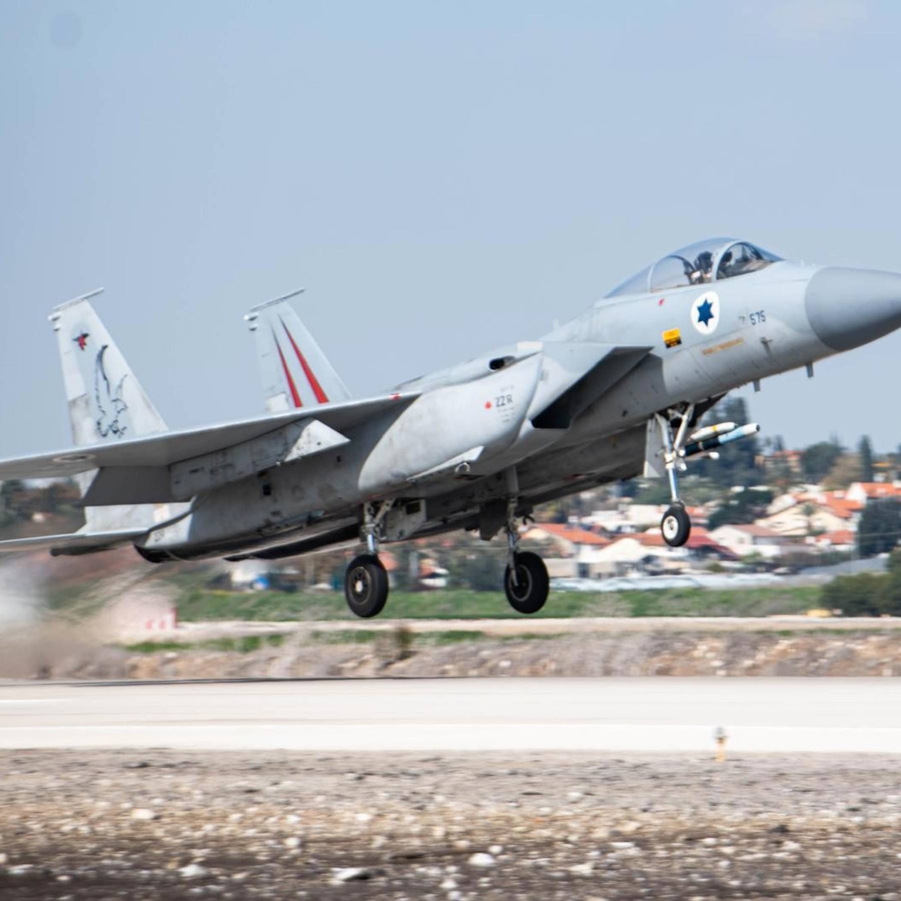 An IDF warplane takes off