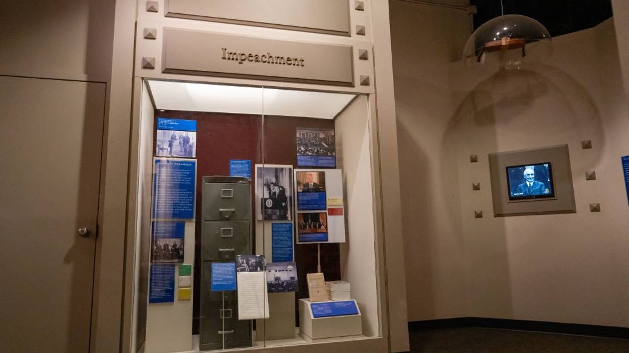 An impeachment exhibit at the Smithsonian.