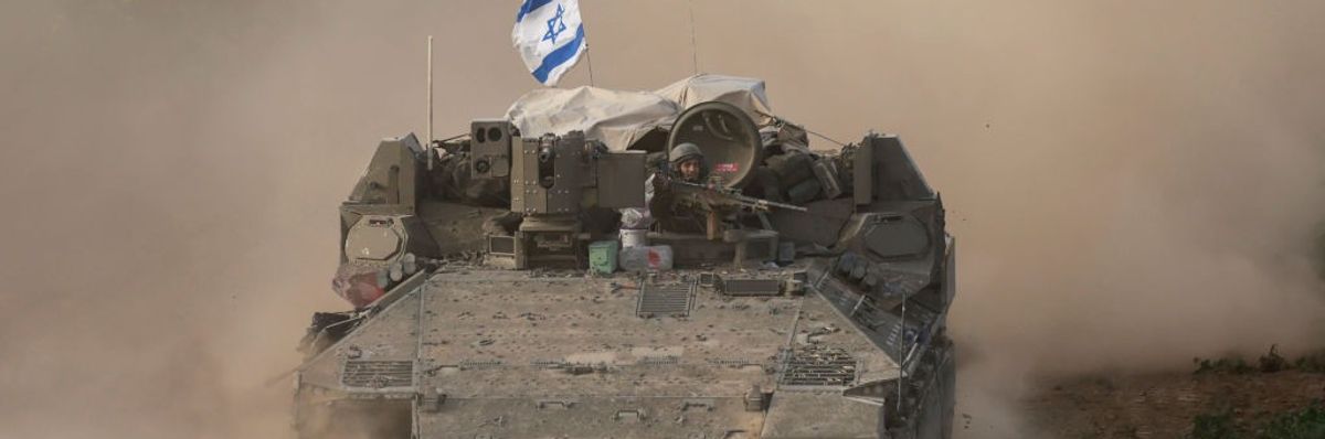 An Israeli army soldier