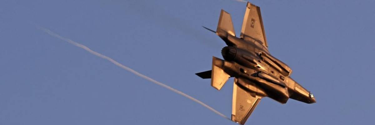 An Israeli F-35 Lightning II fighter jet