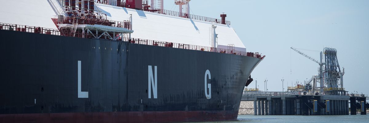 An LNG transport ship.