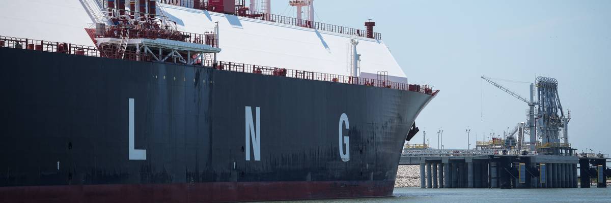 An LNG transport ship.