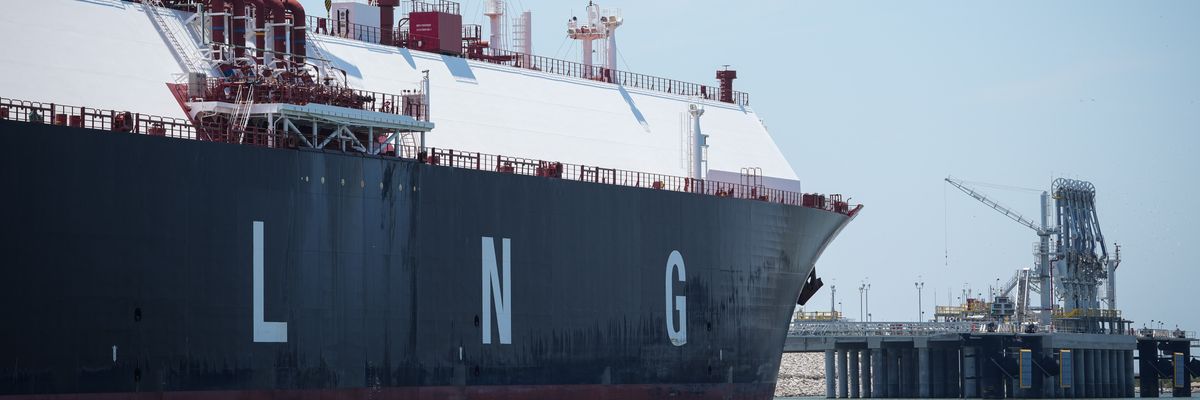 An LNG transport ship.