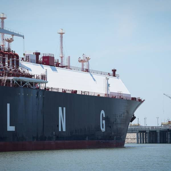 An LNG transport ship.