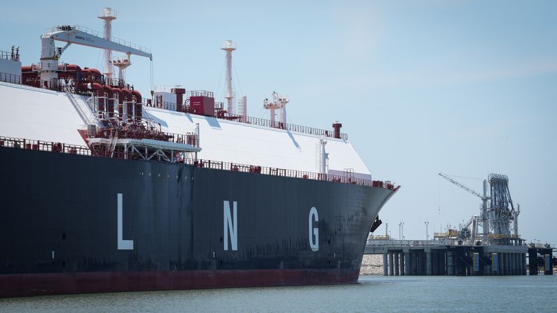 An LNG transport ship.