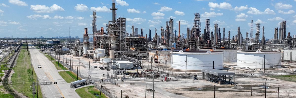 An oil refinery is seen in Houston on September 7, 2022.