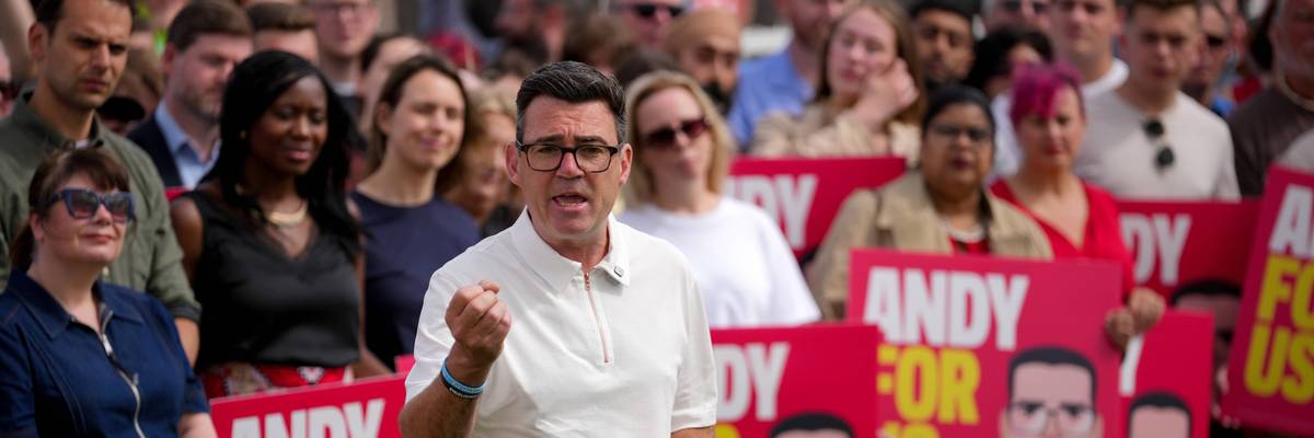 Andy Burnham Speaks In Makerfield After By-Election Victory