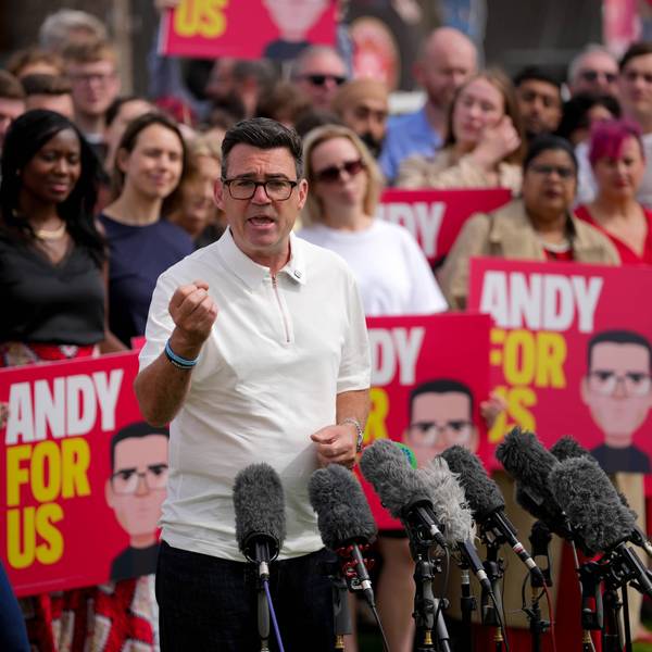 Andy Burnham Speaks In Makerfield After By-Election Victory
