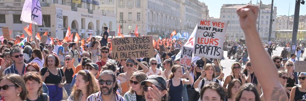 anti-austerity protest france