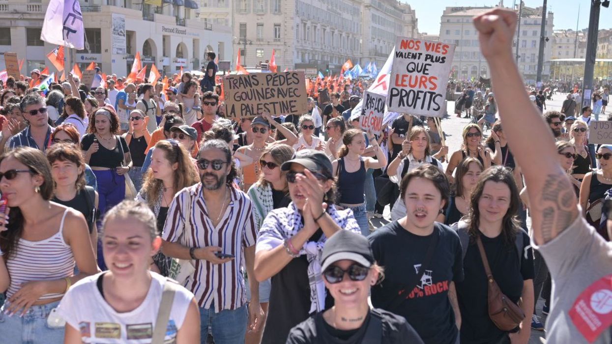 anti-austerity protest france