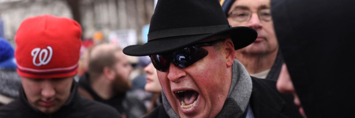 Anti choice protester