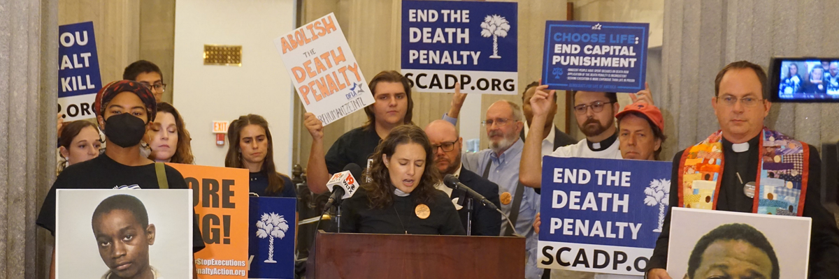anti-death penalty activists rally in South Carolina