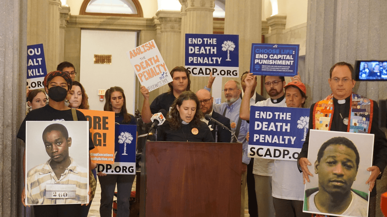 anti-death penalty activists rally in South Carolina