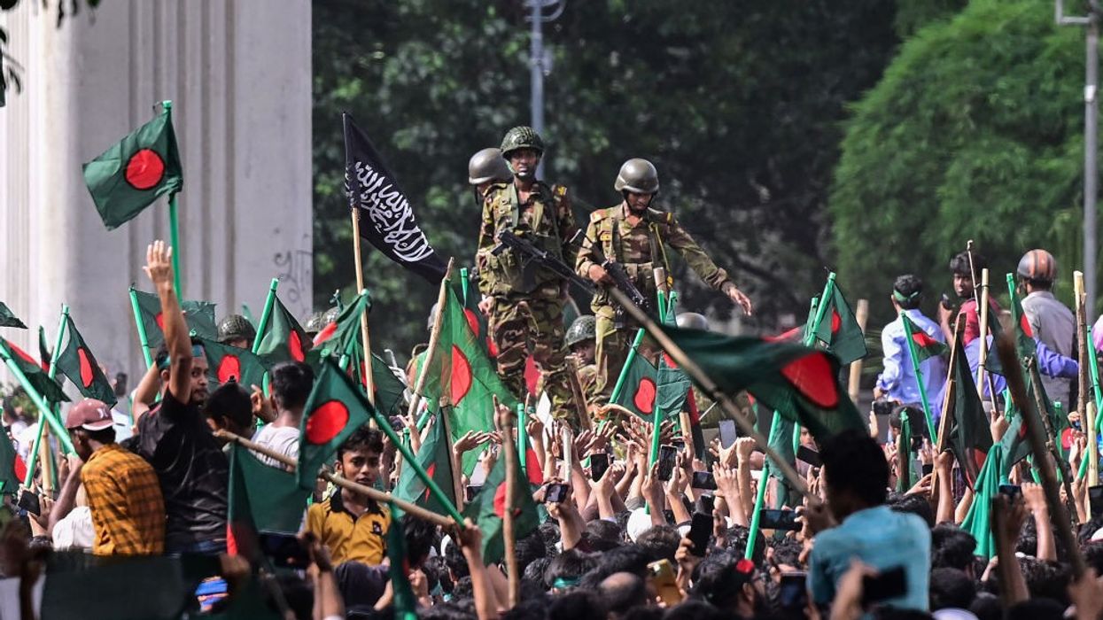 Anti-government protestors in Bangladesh