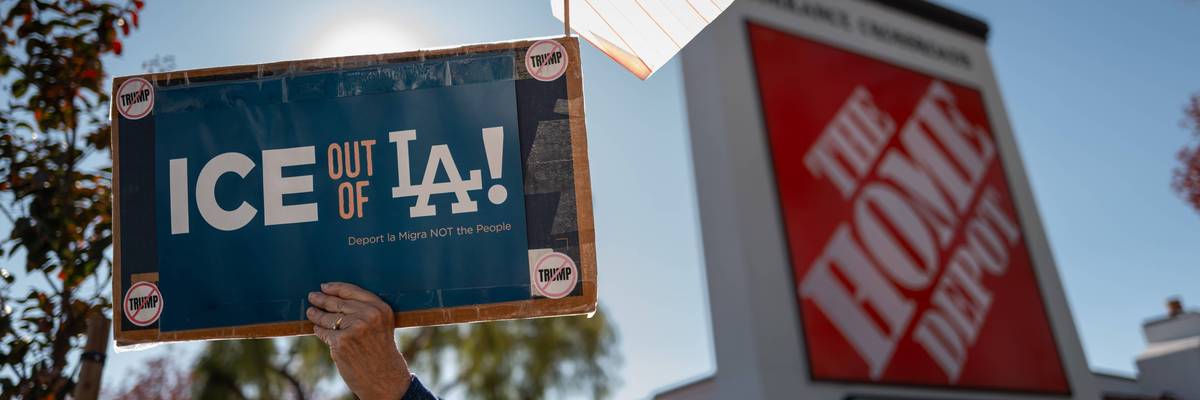 Anti-ICE and Home Depot Protest in Torrance, California